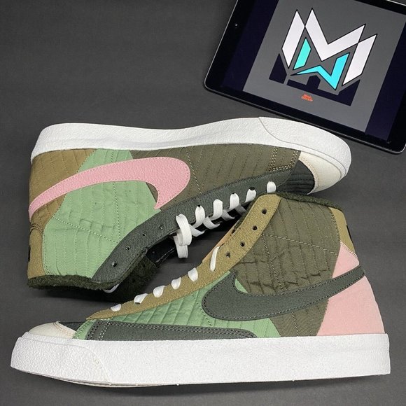 Nike Blazer Mid '77 LX NN Toasty Sequoia Quilted Olive Green DD8024-300 Men’s - Picture 2 of 12